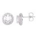 Round 4-Prong Halo-Style Earrings