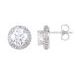 Round 4-Prong Halo-Style Earrings