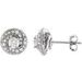 Round Halo-Style Earrings