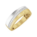 Accented Comfort-Fit Tapered Band with Satin Finish
