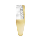 Accented Comfort-Fit Tapered Band with Satin Finish