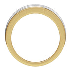 Accented Stepped-Edge Comfort-Fit Tapered Band with Satin Finish