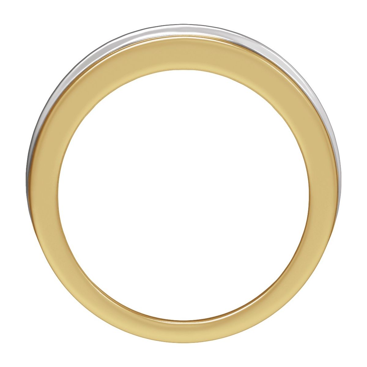 Accented Stepped-Edge Comfort-Fit Tapered Band with Satin Finish