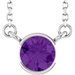 Half-Bezel Solitaire Necklace or Center