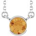 Half-Bezel Solitaire Necklace or Center