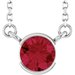 Half-Bezel Solitaire Necklace or Center