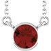 Half-Bezel Solitaire Necklace or Center