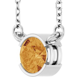 Half-Bezel Solitaire Necklace or Center