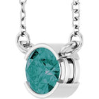 Half-Bezel Solitaire Necklace or Center
