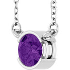 Half-Bezel Solitaire Necklace or Center