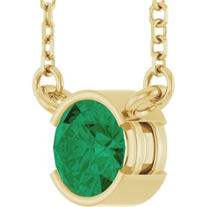 Half-Bezel Solitaire Necklace or Center
