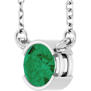 Half-Bezel Solitaire Necklace or Center