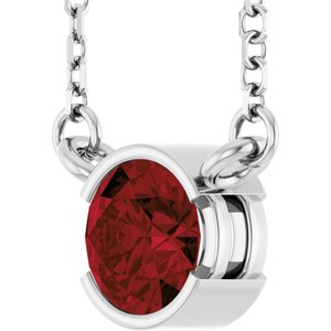 Half-Bezel Solitaire Necklace or Center