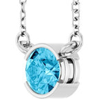 Half-Bezel Solitaire Necklace or Center