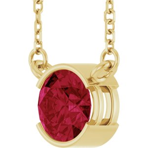 Half-Bezel Solitaire Necklace or Center