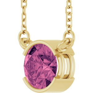 Half-Bezel Solitaire Necklace or Center