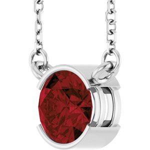 Half-Bezel Solitaire Necklace or Center