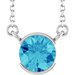 Half-Bezel Solitaire Necklace or Center