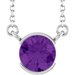 Half-Bezel Solitaire Necklace or Center
