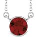 Half-Bezel Solitaire Necklace or Center