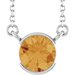Half-Bezel Solitaire Necklace or Center