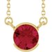 Half-Bezel Solitaire Necklace or Center