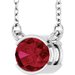 Half-Bezel Solitaire Necklace or Center
