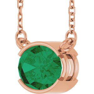 Half-Bezel Solitaire Necklace or Center