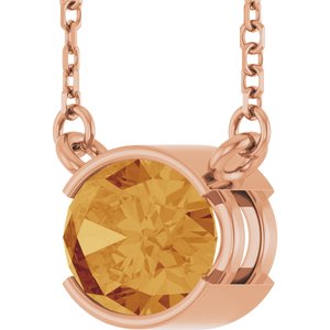 Half-Bezel Solitaire Necklace or Center