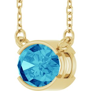 Half-Bezel Solitaire Necklace or Center