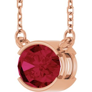 Half-Bezel Solitaire Necklace or Center