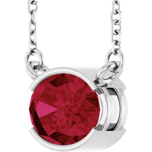 Half-Bezel Solitaire Necklace or Center