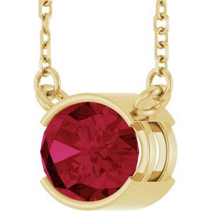 Half-Bezel Solitaire Necklace or Center