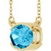 Half-Bezel Solitaire Necklace or Center