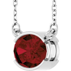 Half-Bezel Solitaire Necklace or Center
