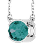 Half-Bezel Solitaire Necklace or Center