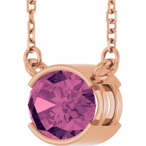 Half-Bezel Solitaire Necklace or Center
