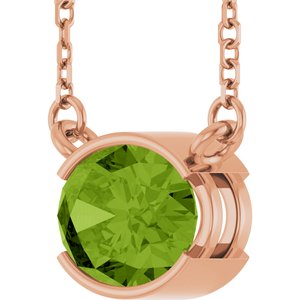 Half-Bezel Solitaire Necklace or Center