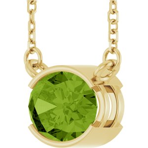 Half-Bezel Solitaire Necklace or Center