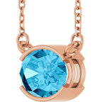 Half-Bezel Solitaire Necklace or Center