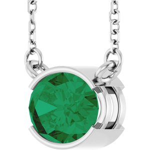 Half-Bezel Solitaire Necklace or Center