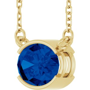 Half-Bezel Solitaire Necklace or Center