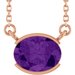 Half-Bezel Solitaire Necklace or Center