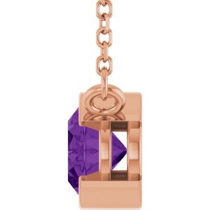 Half-Bezel Solitaire Necklace or Center