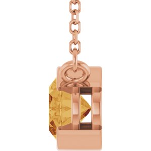 Half-Bezel Solitaire Necklace or Center