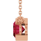 Half-Bezel Solitaire Necklace or Center
