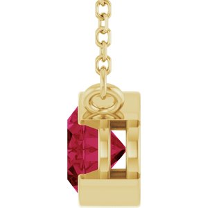 Half-Bezel Solitaire Necklace or Center