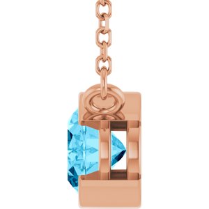 Half-Bezel Solitaire Necklace or Center