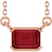 Half-Bezel Solitaire Necklace or Center