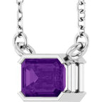Half-Bezel Solitaire Necklace or Center